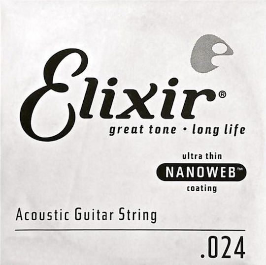 Elixir Einzelne 80/20 Bronze Saite für Laute Nanoweb 24"