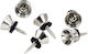 Fire & Stone Belt Buttons Fire&stone Strap Buttons Nickel Pieces for Electric / Acoustic Guitar in Silver Color