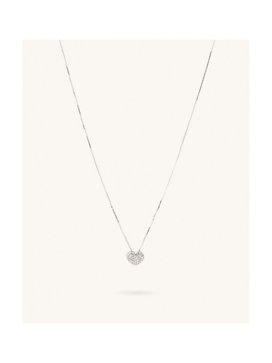 StanStefan Necklace with design Heart from Silver with Zircon