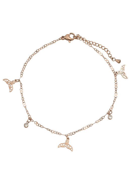 Bracelet Anklet Chain made of Steel Gold Plated