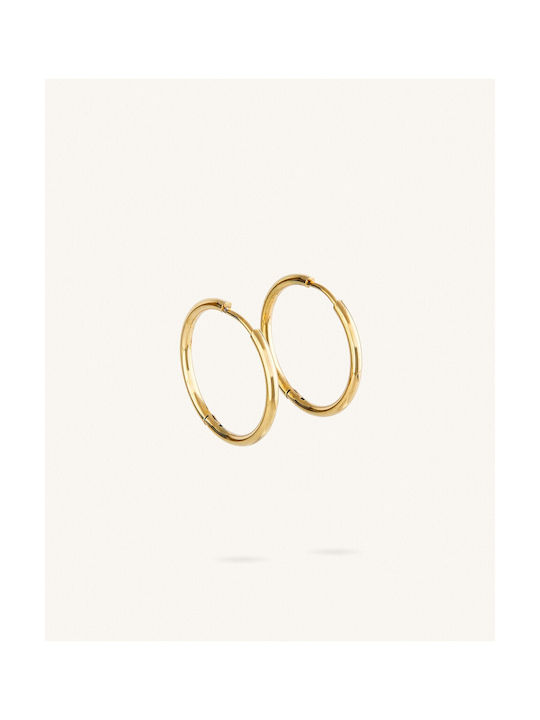 Earrings Hoops made of Steel Gold Plated