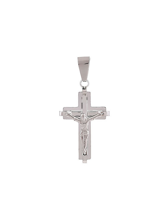 Men's Cross with the Crucified from Steel