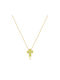 Women's Cross from Gold Plated Silver with Chain