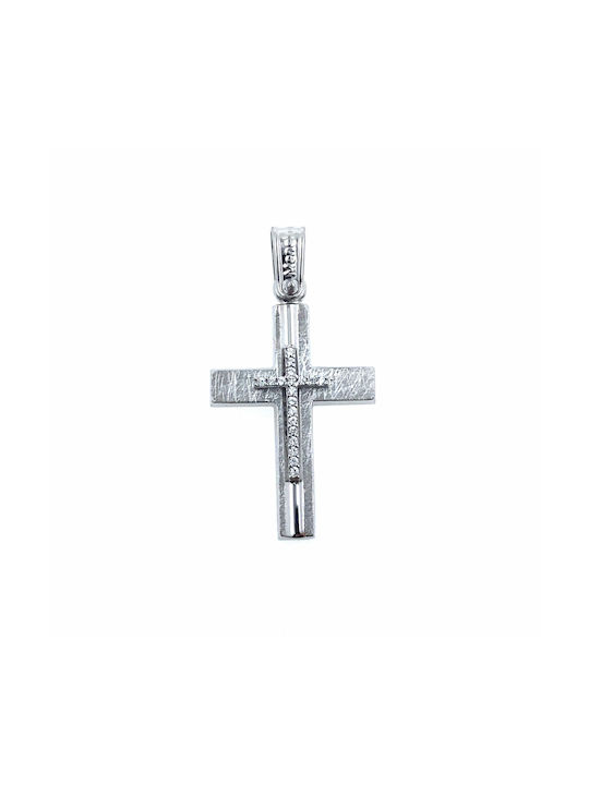 White Gold Cross 14K