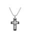 Men's Cross from Steel with Chain