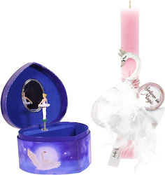 Easter Candle Flat with Box Pink