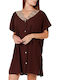 Admas Women's Mini Dress Beachwear Brown