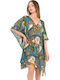 Aquablue Damen Kaftan Strand Türkis
