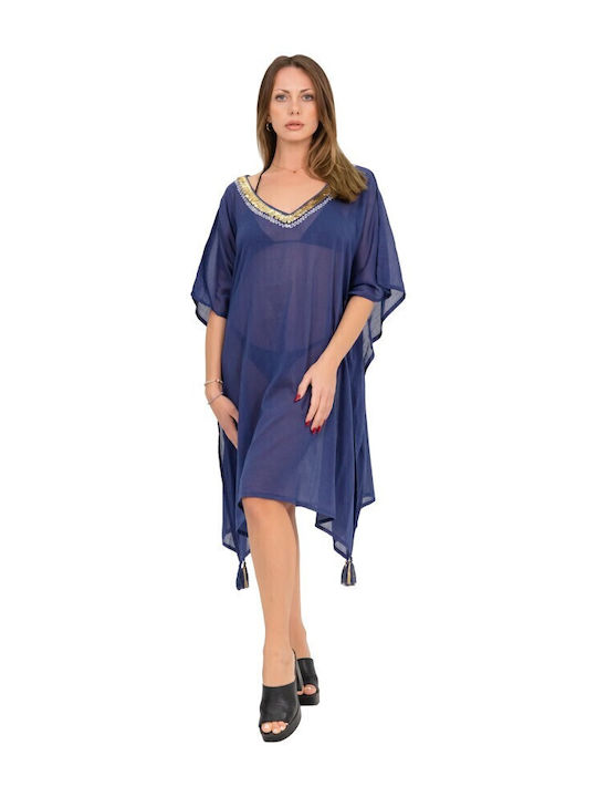 Aquablue Damen Kaftan Strand Blau