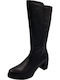 Yokono Leather Women's Boots with Rubber / Zipper Black