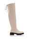 Wildleder Damenstiefel Beige