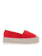 Geflochtene Damen Espadrilles in Rot Farbe