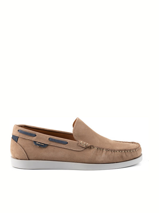 Antonio Shoes Men's Leather Moccasins Beige