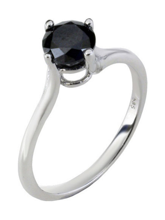 Single Stone from White Gold 14K