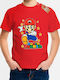 Παιδικό T-shirt Κόκκινο Super Mario
