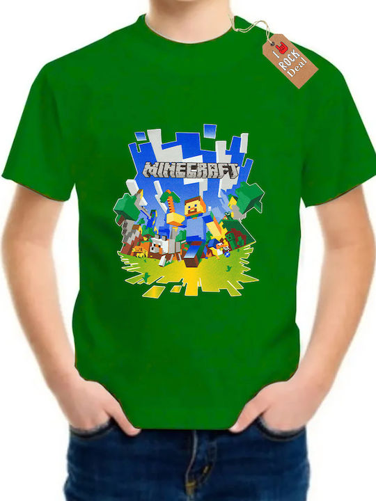 Παιδικό T-shirt Πράσινο Minecraft