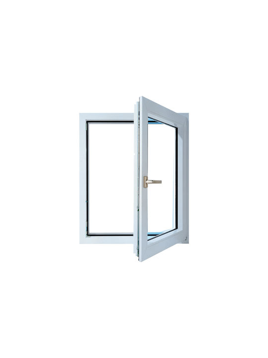 Elvial Aluminum Hinged Window W50xH100cm