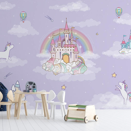 Caravelshop Autocolantă Tapet pentru copii Acoperit cu vinil L350xA270buc