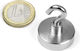 Magnitech Neodymium Round Magnet with Traction Force 18kg N38 L25xW25mm