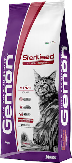 Monge Sterilised Trockenfutter für erwachsene sterilisierte Katzen mit Rindfleisch 7kg