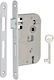 Thirard Recessed Lock Mesoportas with Center 50mm Silver Right