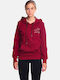 Damen Sweatshirt Kapuzen Rot