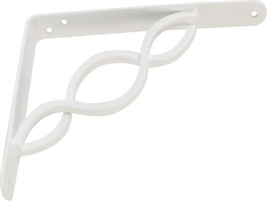 Amig Metallic Corner Shelf White 12364