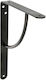 Amig Metallic Corner Shelf Black 8848