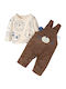 TakTakBaby Kids Set with Pants Winter 2pcs Brown