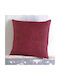 Rythmos Dekorativer Kissenbezug Avida aus 100% Baumwolle Burgundisch 40x40cm