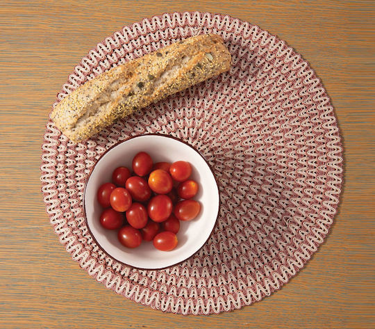 Nef-Nef Homeware Platzdeckchen Rund Stoff Orange 38cm 2Stück