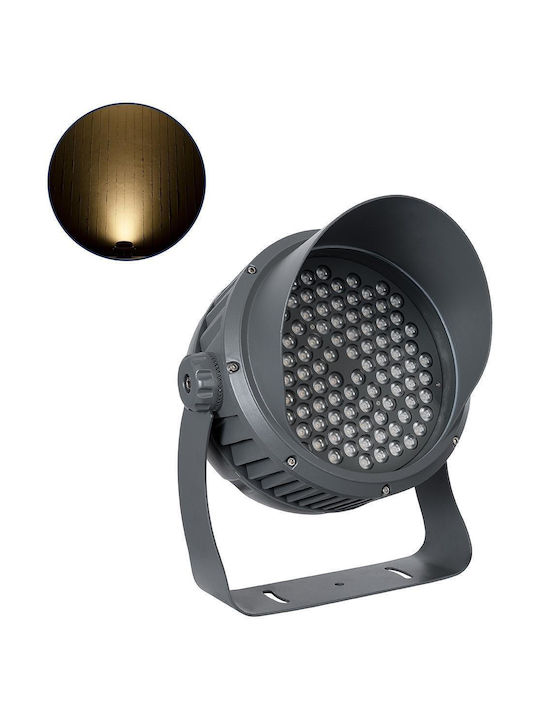 GloboStar Flooddimo Lampă De Podea Pentru Exterior LED Mașină De Spălat Pe Perete 100W Cu Lumină Alb Cald IP67 Alb