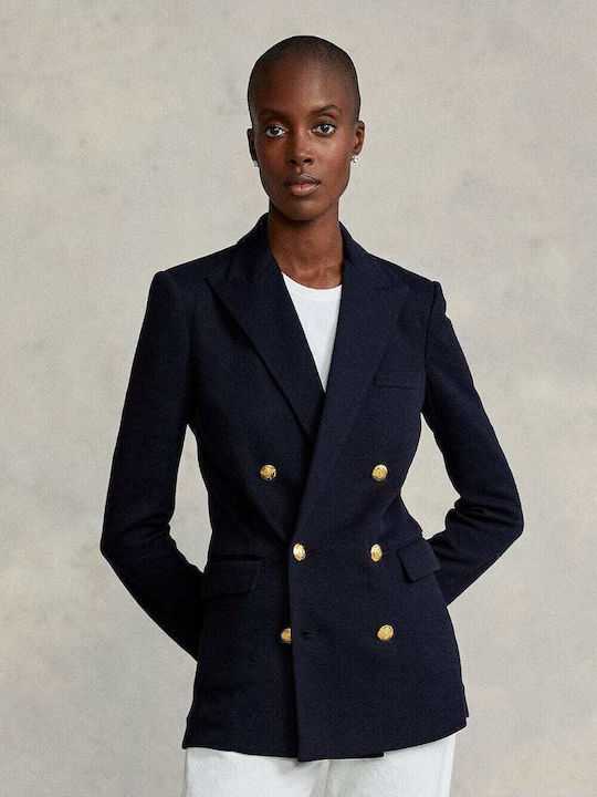 Ralph Lauren Damen Gekreuzt Blazer Gold