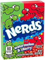 Nerds Candy Ластици за смучене Ластици за смучене с вкус на Диня и череша 1бр 46.7гр