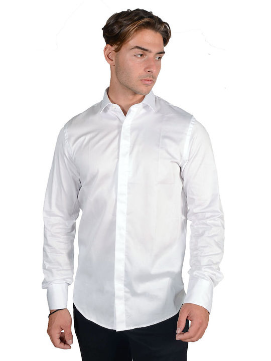 Vittorio Artist Men's Shirt Long Sleeve White