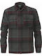 Overshirt Bumbac Mânecă Lungă În Linie Regular Fit Model Carou Gri