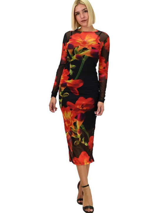 Rochie Midi Pentru Nuntă / Botez Roșie