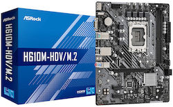 ASRock H610M-HDV/M.2 R2.0 Motherboard Micro ATX with Intel 1700 Socket