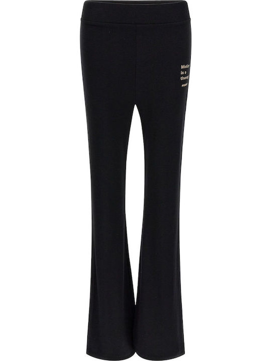 Freddy Women's Fabric Flared Pants Regular Fit Black