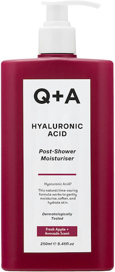 Q+A Natural Skincare Moisturizing Cream Body with Hyaluronic Acid for Sensitive Skin 250ml