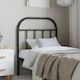 vidaXL Metal Bed Headboard Black 80x100cm