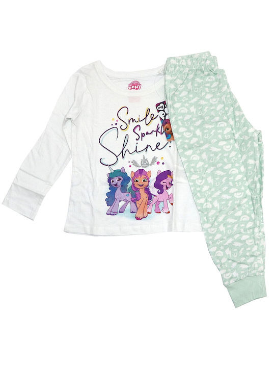 Hasbro Set Top & Bottom Kids Cotton Pyjamas Turquoise