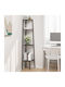 Corner Black Bookcase 45.5x31.5x150 cm