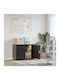 Cabinet de Birou Metalic Negru 90x40x70cm