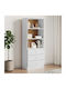 Bookcase White 60x35x142cm