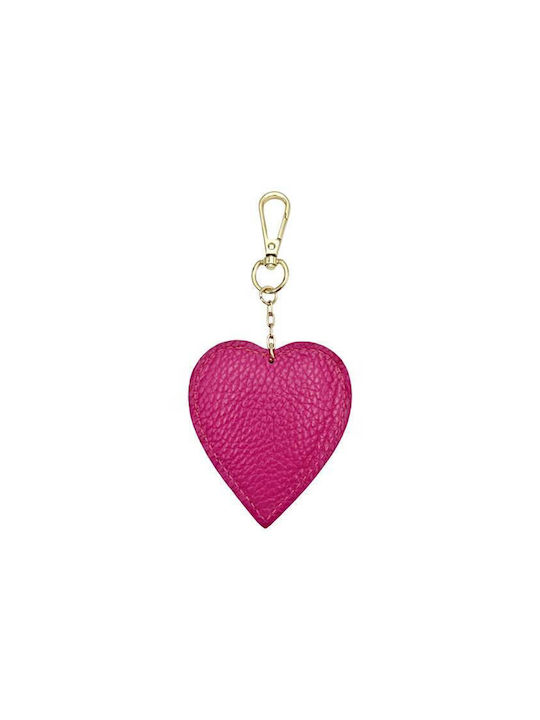 Savil Keychain Leather Fuchsia