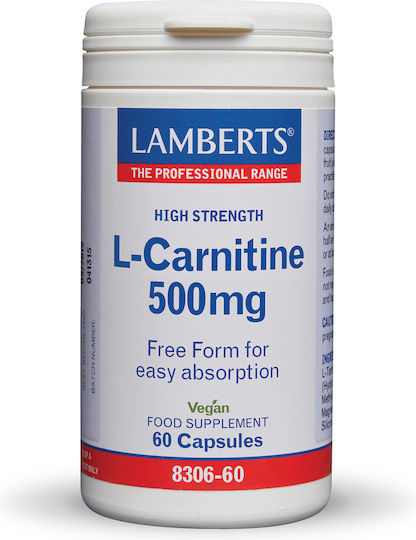 Lamberts L-carnitine with Carnitine 500mg 60 caps