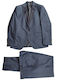 Men's Suit with Vest Navy Blue 07.32.NIKOLA