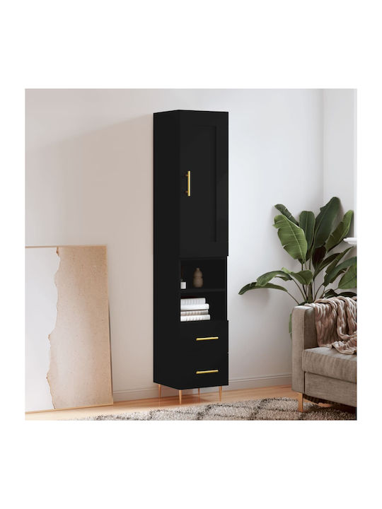 Cabinet pardoseală Negru 34.5x34x180cm