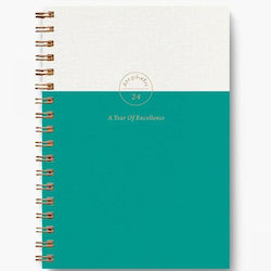 adBook Daily Spiral Planner Agenda 2024 Green 12x17cm -29